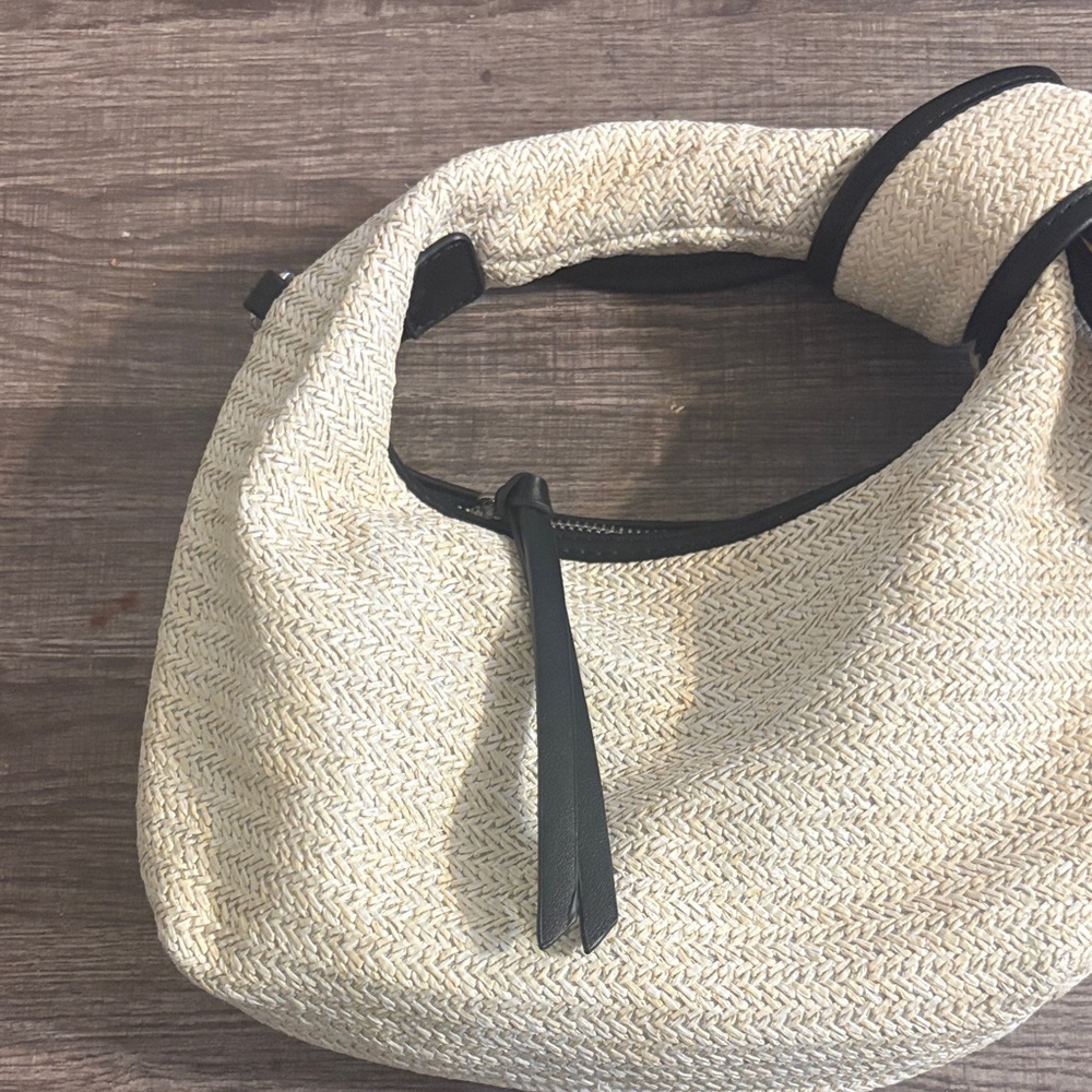 Urban Expressions Cream and Black Hobo Bag - Picture 2 of 4